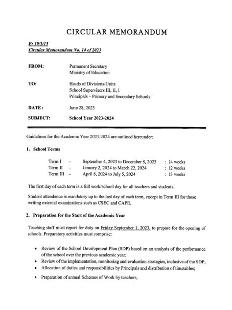 Memo Circular Meaning