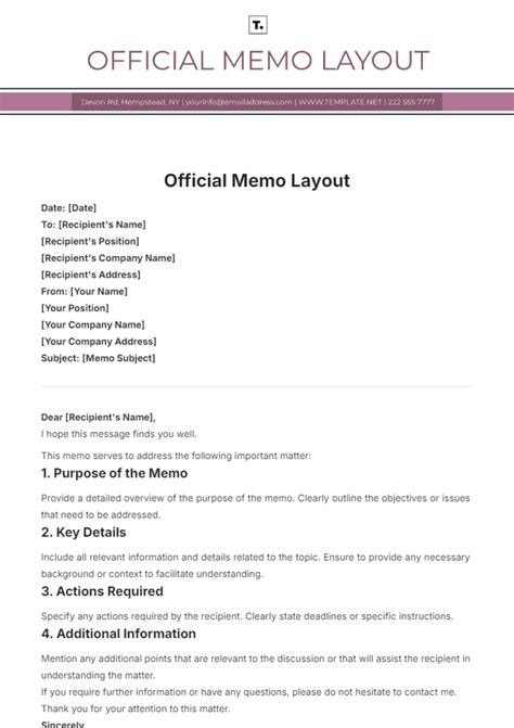 Download Memo Format Paper 