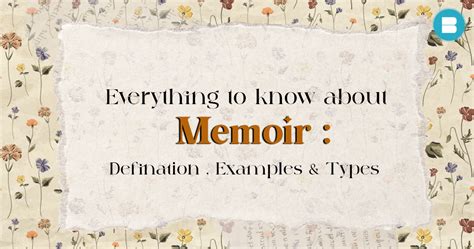 memoir definition and examples