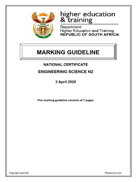 Memorandum Of Engineering Science N2 November Paper