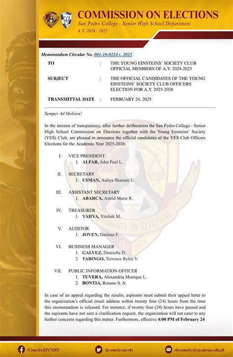 memorandum young einsteins