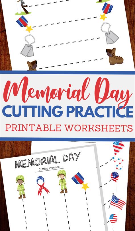 Memorial Day Cutting Practice Worksheets 3 Boys And Memorial Day Kindergarten Worksheets - Memorial Day Kindergarten Worksheets