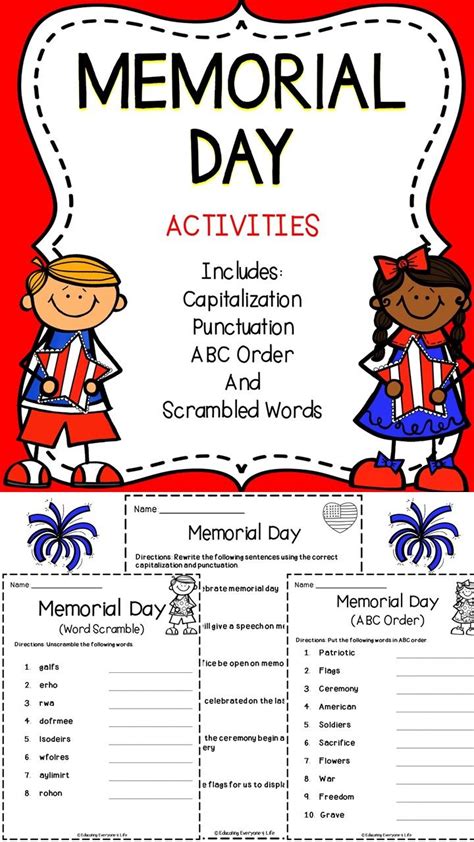 Memorial Day For Kindergarten Worksheets Amp Teaching Resources Memorial Day Kindergarten Worksheets - Memorial Day Kindergarten Worksheets
