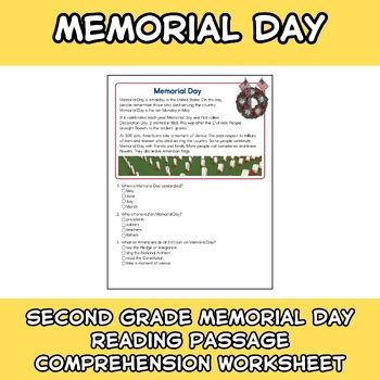 Memorial Day Passage For Second Graders