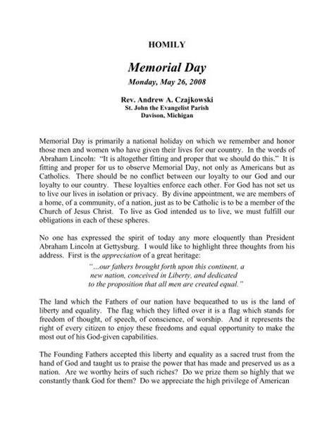 memorial day speeches by high school students