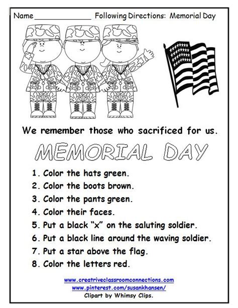 Memorial Day Worksheets For Kindergarten   Free Memorial Day Printables Pack Organized Classroom - Memorial Day Worksheets For Kindergarten