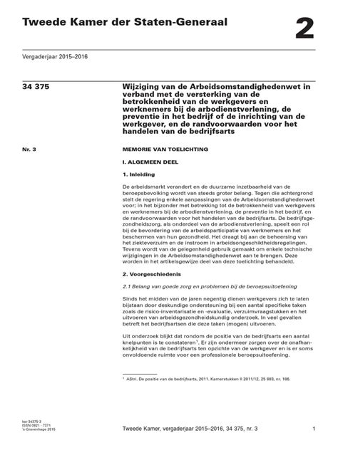 memorie van toelichting
