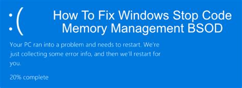 Memory Management Stop Code