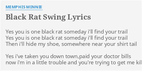 memphis minnie black rat swing lyrics zero