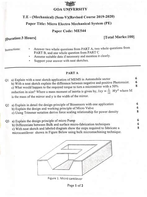 Mems Question Papers