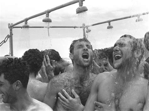men nude shower