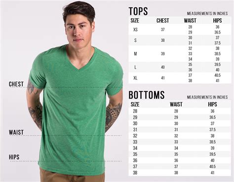 Men S Clothing Sizing Chart