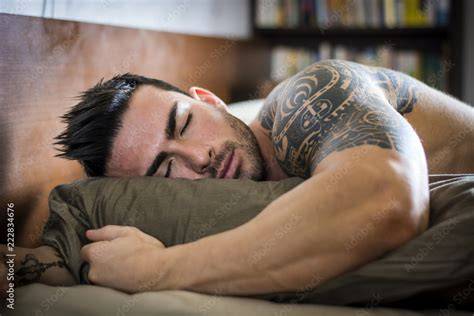men sleeping nude