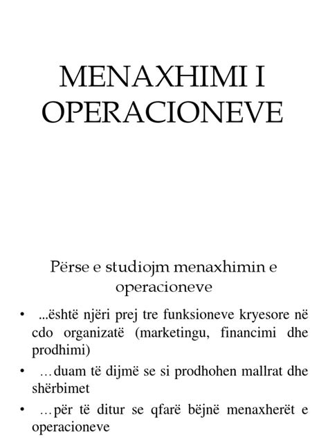 menaxhimi i operacioneve pdf
