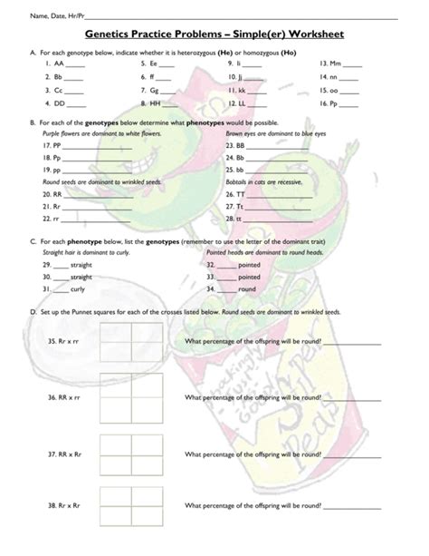 Mendelian Genetics Practice Problems