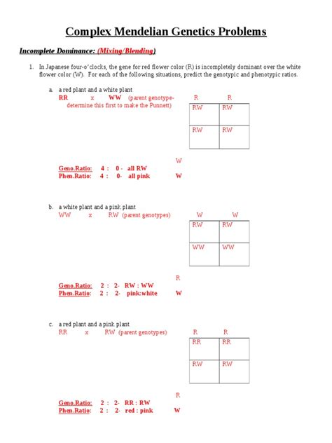 Download Mendelian Genetics Questions And Answers 