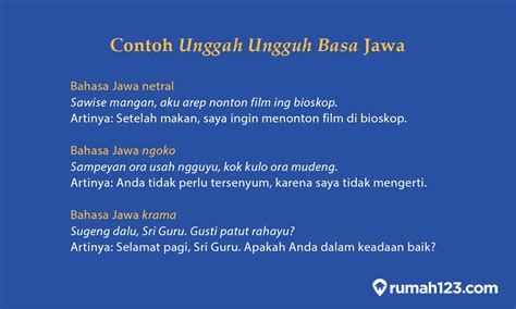 Mengenal Unggah Ungguh Basa Jawa Bahasa Ngoko Dan Sebutna Unggah Ungguh Basa Jawa Lan Titikane  - Sebutna Unggah-ungguh Basa Jawa Lan Titikane!