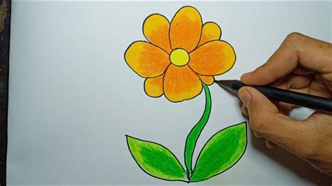 menggambar bunga