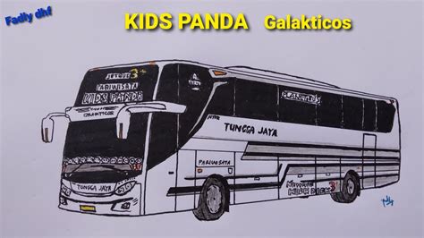 menggambar bus kids panda