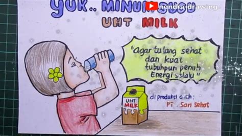 MENGGAMBAR CONTOH GAMBAR IKLAN SUSU KOTAK - CARA MENGGAMBAR SUSU UHT COKLAT