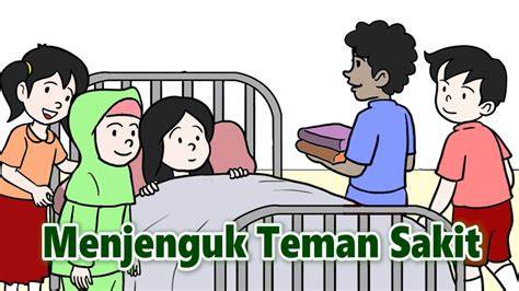 menjenguk teman sakit