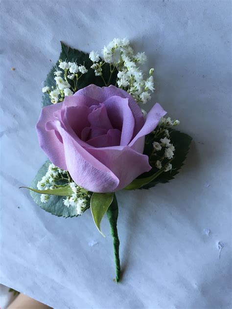 Mens Boutonnieres Purple Roses