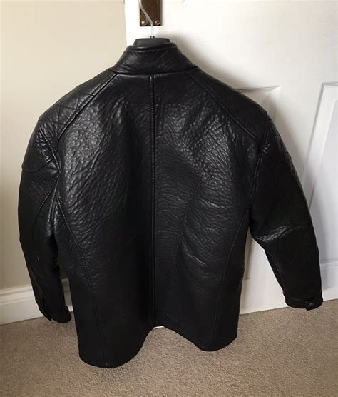 mens faux leather jacket large eBay