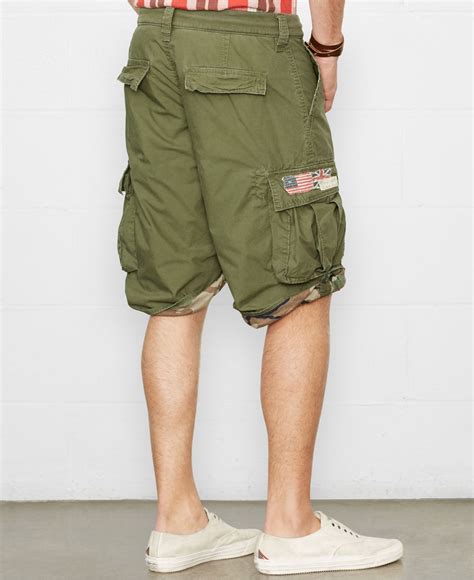 mens polo by ralph. lauren army green cargo shorts 41381 size …