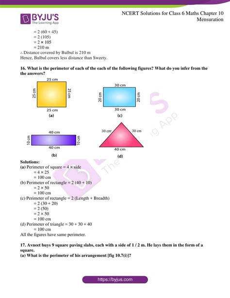 Mensuration Class 6