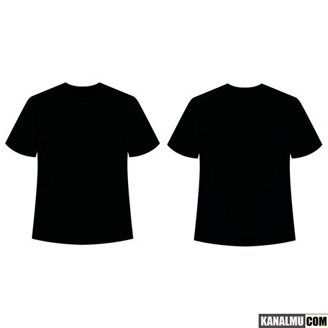 Mentahan Baju Kaos Hitam  T 恤模板 正面 背面和侧面视图 库存矢量图 免版税 746767198 - Mentahan Baju Kaos Hitam