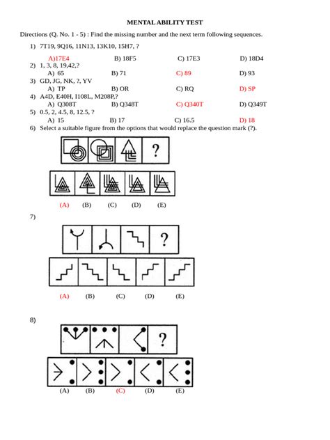 Mental Ability Test