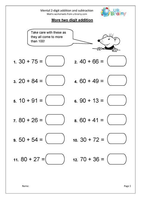 Mental Math Addition And Subtraction Differentiated Maths Addition Subtraction - Maths Addition Subtraction