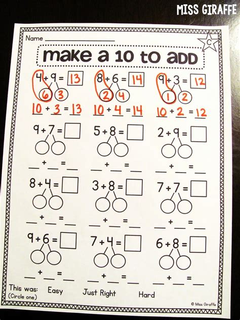 Mental Math Make Ten To Add Lesson Plan Making A Ten To Add - Making A Ten To Add