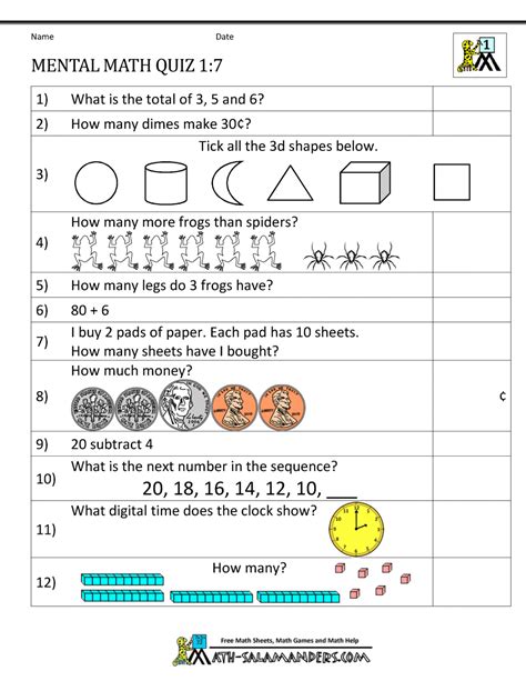 Mental Math Worksheets Kindergarten Download Free Samples Now Mental Math Worksheet For Kindergarten - Mental Math Worksheet For Kindergarten