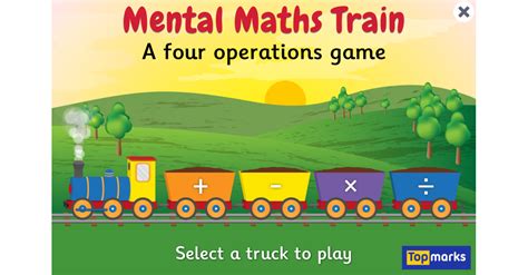 Mental Maths Train A Four Operations Game Topmarks Train Math - Train Math