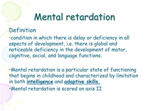 Mental Retardation Slideshare