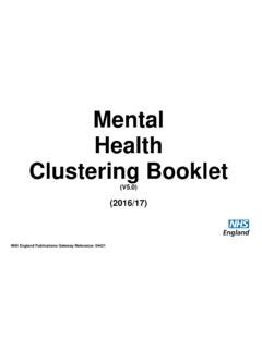 Read Mental Health Clustering Booklet Gov 