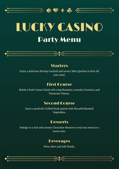 menu casino!