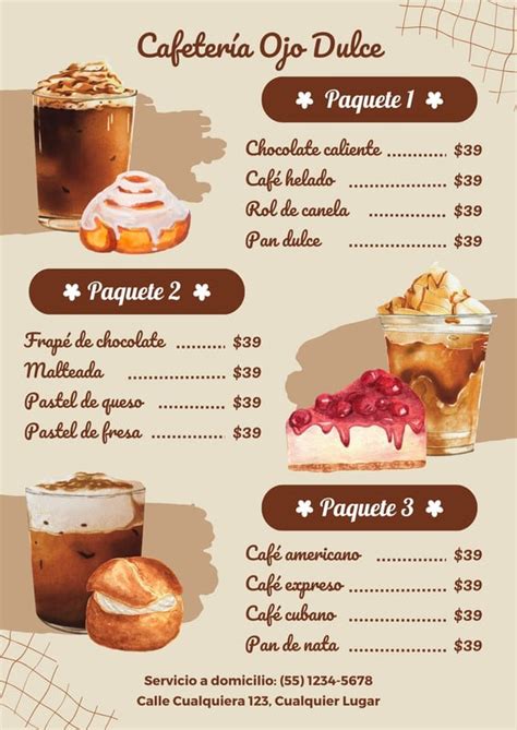 Menu De Cafeteria