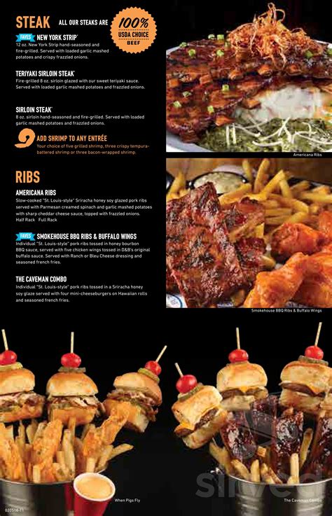 Menu For Dave And Busters With Prices