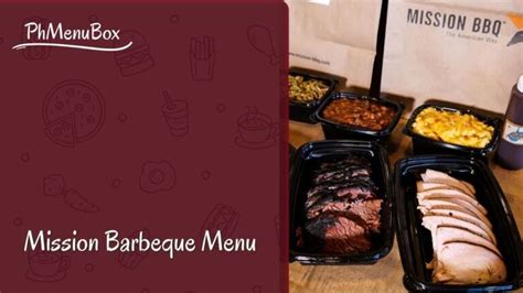 Menu For Mission Barbeque