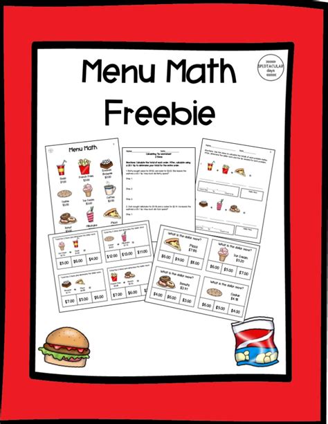 Menu Math For A Special Education Classroom Spedtaculardays Menu Math Worksheets Printable - Menu Math Worksheets Printable