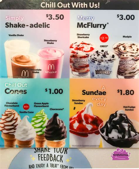 menu mcd ice cream