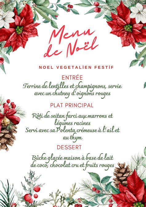 menu noel casino!