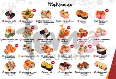menu tom sushi