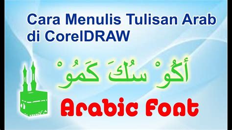 menulis font arab di corel draw