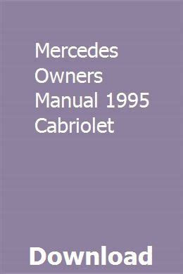 Full Download Mercedes Owners Manual 1995 Cabriolet 
