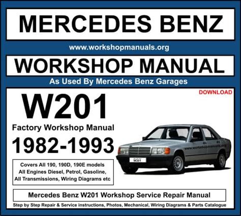 Download Mercedes W201 Workshop Manual 