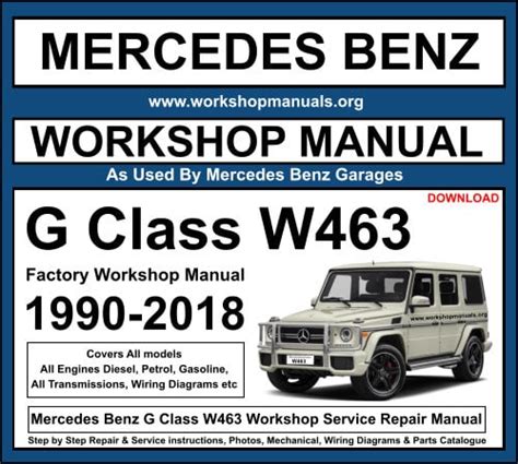 Read Mercedes W463 G Class Repair Service Manual 
