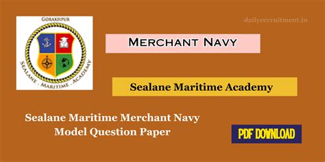Download Merchant Navy Sample Papers 